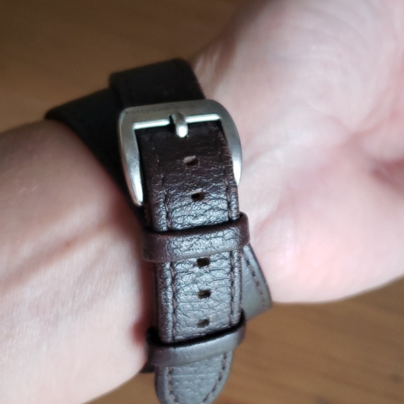 Brown leather watch